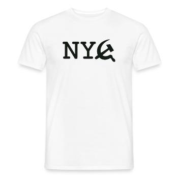 NY Commie - T-shirt homme - blanc - Devant - AI Model Male 178 dark (178cm)