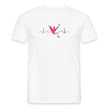 Boulderer Herzschlag Boulder Bouldern - Männer T-Shirt - Weiß - Vorne - AI Model Male 178 dark (178cm)
