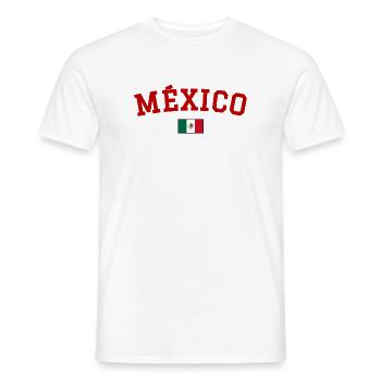 Drapeau du Mexique Rouge - T-shirt homme - blanc - Devant - AI Model Male 178 dark (178cm)