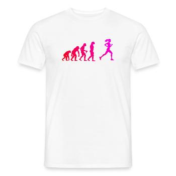 Marathonlaufen Geschenkidee für die Laufsportlerin - Männer T-Shirt - Weiß - Vorne - AI Model Male 178 dark (178cm)