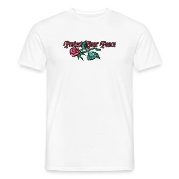 Protect Your Peace: Rose Floral - Men's T-Shirt - white - Front - AI Model Male 178 dark (178cm)