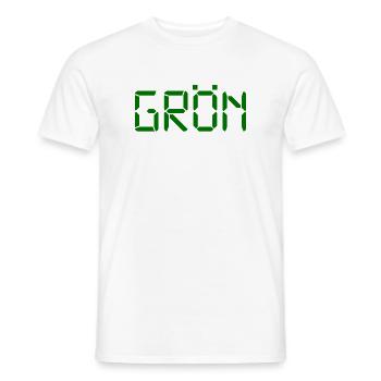 Grün – LCD - Männer T-Shirt - Weiß - Vorne - AI Model Male 178 dark (178cm)
