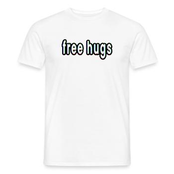 Kostenlose Umarmungen - Männer T-Shirt - Weiß - Vorne - AI Model Male 178 dark (178cm)