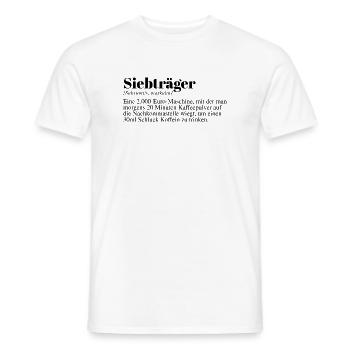 Siebträger Kaffee Spruch - Männer T-Shirt - Weiß - Vorne - AI Model Male 178 dark (178cm)