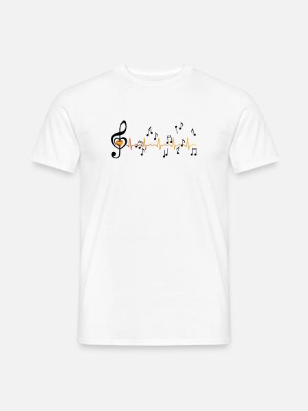 Motiv_Musik - Männer T-Shirt - Weiß