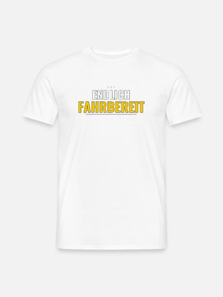 Endlich fahrbereit – Geschenk zum Führerschein - Männer T-Shirt - Weiß