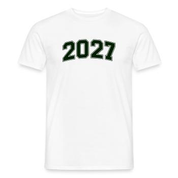 2027 - Männer T-Shirt - Weiß - Vorne - AI Model Male 178 dark (178cm)