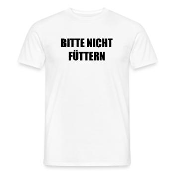 Bitte nicht Füttern Spruch - Männer T-Shirt - Weiß - Vorne - AI Model Male 178 dark (178cm)