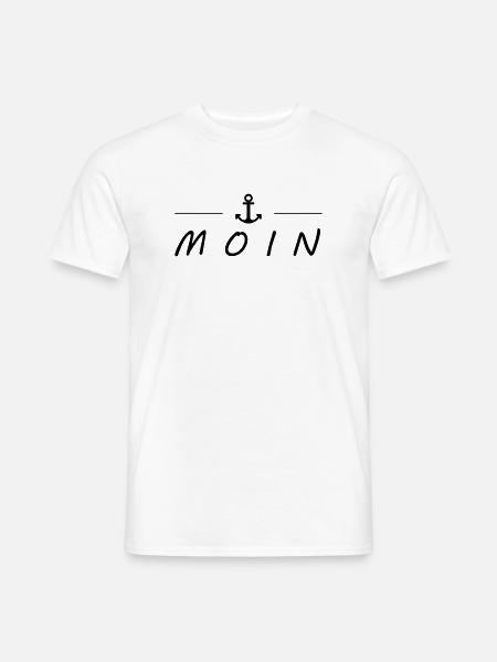 Moin - Männer T-Shirt - Weiß