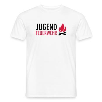 Jeunes sapeurs-pompiers avec flamme - T-shirt homme - blanc - Devant - AI Model Male 178 dark (178cm)