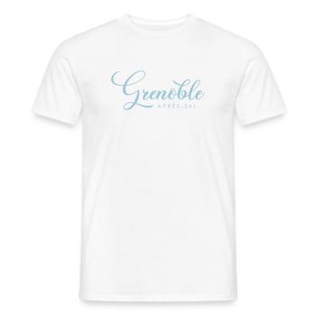 GRENOBLE Apres-Ski - French Alps - France - Männer T-Shirt - Weiß - Vorne - AI Model Male 178 dark (178cm)