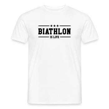 Biathlon is life - T-shirt homme - blanc - Devant - AI Model Male 178 dark (178cm)