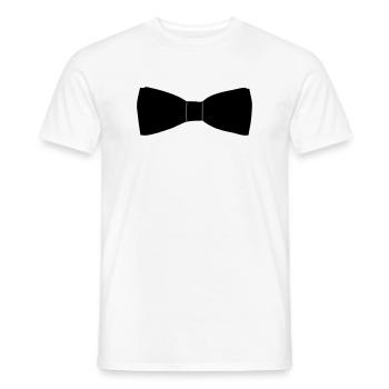 Bow Tie - Men's T-Shirt - white - Front - AI Model Male 178 dark (178cm)