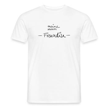 Meine allerbeste Freundin - Männer T-Shirt - Weiß - Vorne - AI Model Male 178 dark (178cm)