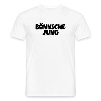Bönnsche Jung - Unser Mann aus Bonn am Rhein - Männer T-Shirt - Weiß - Vorne - AI Model Male 178 dark (178cm)