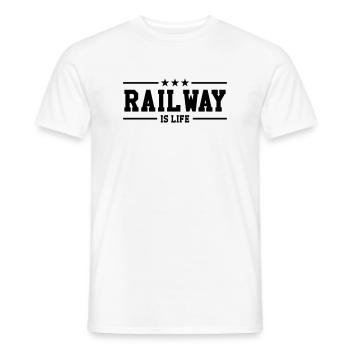 Railway Railwayman Cheminot Train Eisenbahn - Men's T-Shirt - white - Front - AI Model Male 178 dark (178cm)