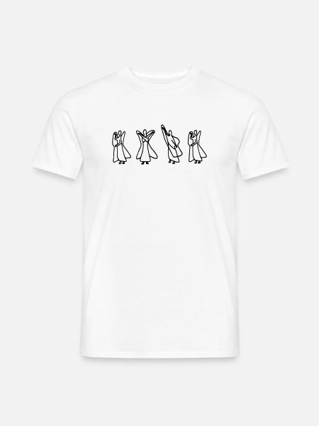Waldorf Buchstaben "NEIN" - Männer T-Shirt - Weiß