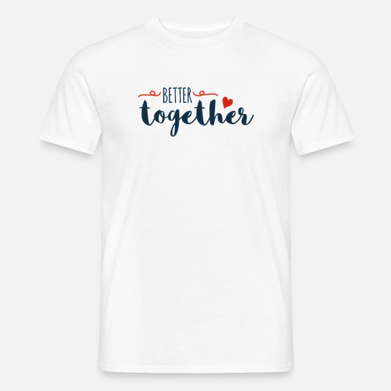 Better Together Drehbuch-Herz - Männer T-Shirt - Weiß