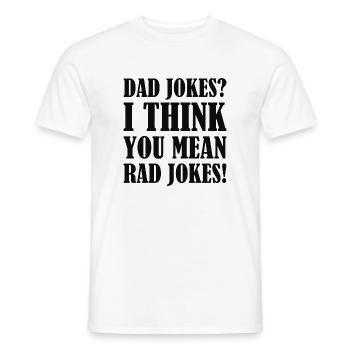 Dad Jokes Rad Jokes - Men's T-Shirt - white - Front - AI Model Male 178 dark (178cm)