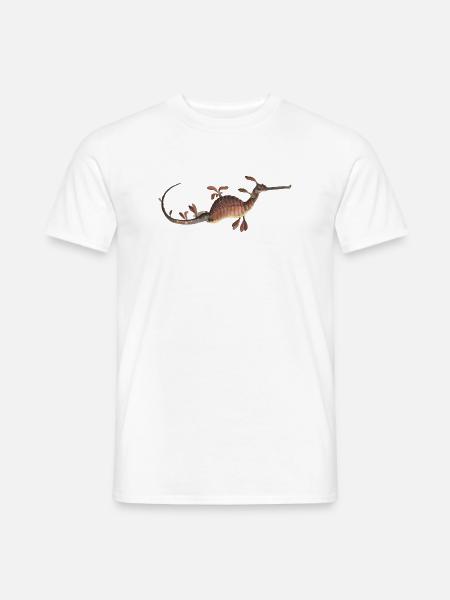 Seepferdchen Unterwasser Ozean Design - T-shirt herr - vit