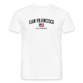San Francisco Usa - Men's T-Shirt - white - Front - AI Model Male 178 dark (178cm)