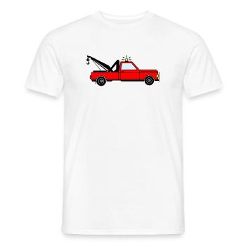 Abschleppwagen rot - Männer T-Shirt - Weiß - Vorne - AI Model Male 178 dark (178cm)