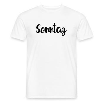 Sonntag Woche Wochenende - Männer T-Shirt - Weiß - Vorne - AI Model Male 178 dark (178cm)