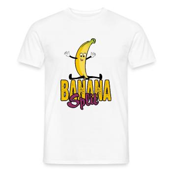 Banana split - Men's T-Shirt - white - Front - AI Model Male 178 dark (178cm)