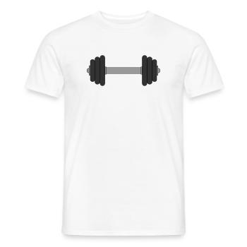 Hantel - Männer T-Shirt - Weiß - Vorne - AI Model Male 178 dark (178cm)