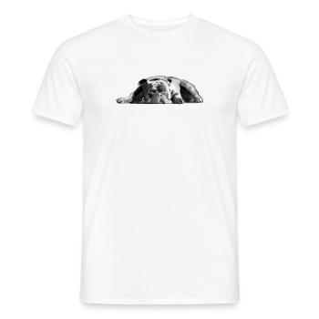 Bulldogge Bulldog - T-shirt homme - blanc - Devant - AI Model Male 178 dark (178cm)