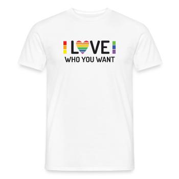 Pride Month - Liebe, wen du willst - Männer T-Shirt - Weiß - Vorne - AI Model Male 178 dark (178cm)