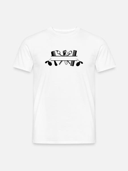 Friseur schreibt guten Geruch zu - Männer T-Shirt - Weiß