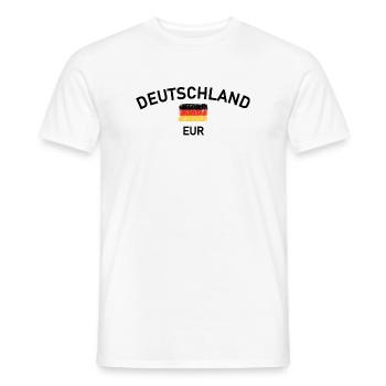 German Flag Brush Stroke - Men's T-Shirt - white - Front - AI Model Male 178 dark (178cm)