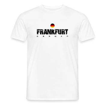 Minimalistisches Emblem der deutschen Flagge - Männer T-Shirt - Weiß - Vorne - AI Model Male 178 dark (178cm)