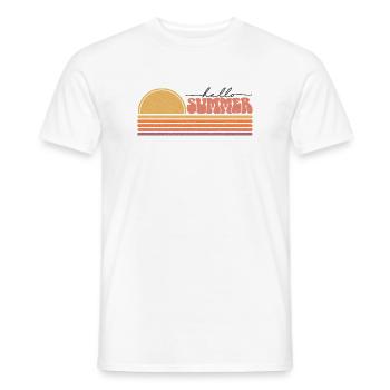 Summer - Men's T-Shirt - white - Front - AI Model Male 178 dark (178cm)