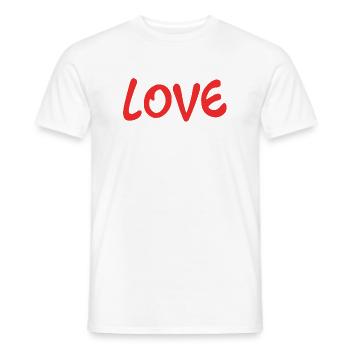 VALENTINE'S DAY. Bachelorette party. I LOVE YOU. I LOVE YOU. LOVE - Men's T-Shirt - white - Front - AI Model Male 178 dark (178cm)