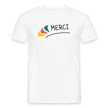 MISTRESS. THANK YOU. THANK YOU MISTRESS - Men's T-Shirt - white - Front - AI Model Male 178 dark (178cm)