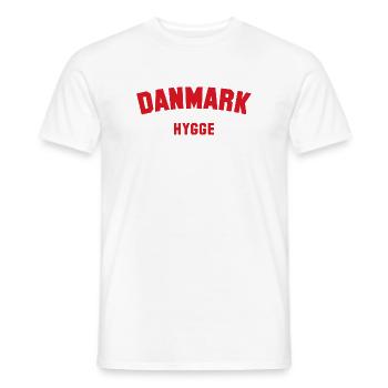 HYGGE Denmark Dänemark - Men's T-Shirt - white - Front - AI Model Male 178 dark (178cm)