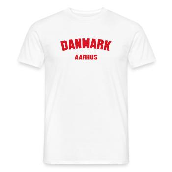AARHUS Danemark Dänemark - T-shirt homme - blanc - Devant - AI Model Male 178 dark (178cm)