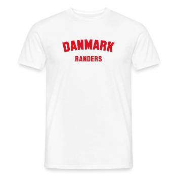 RANDERS Denmark Dänemark - Männer T-Shirt - Weiß - Vorne - AI Model Male 178 dark (178cm)