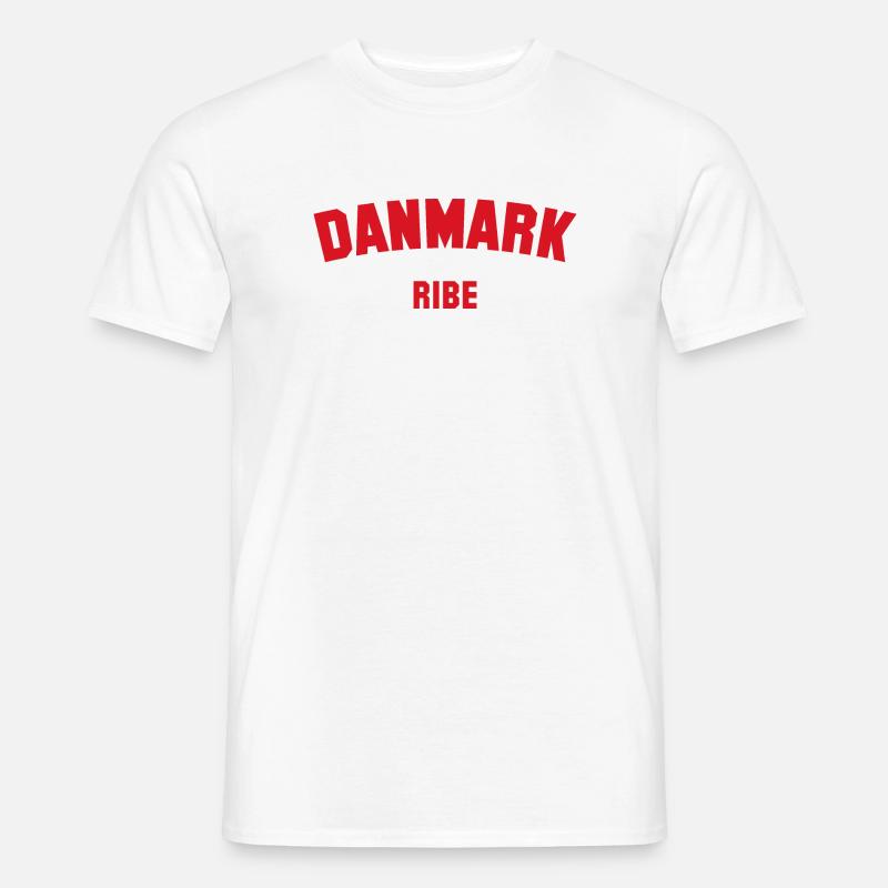 RIBE Denmark Dänemark - Männer T-Shirt - Weiß