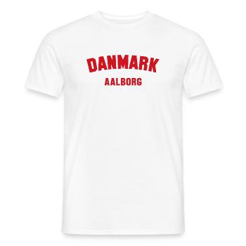 AALBORG Denmark Dänemark - Men's T-Shirt - white - Front - AI Model Male 178 dark (178cm)