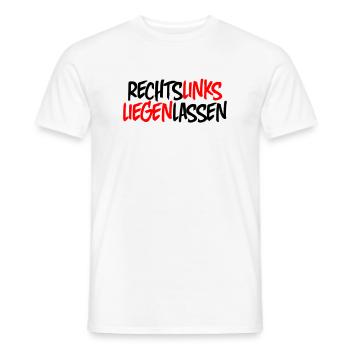 Laissez-le sur la droite - T-shirt homme - blanc - Devant - AI Model Male 178 dark (178cm)