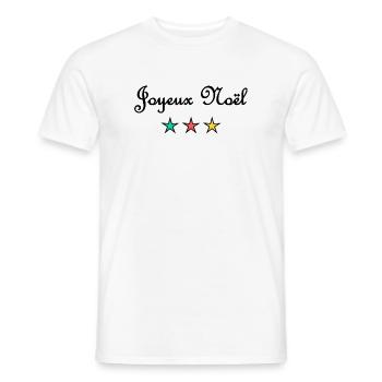 CHRISTMAS. MERRY CHRISTMAS. MERRY CHRISTMAS. SANTA CLAUS - Men's T-Shirt - white - Front - AI Model Male 178 dark (178cm)