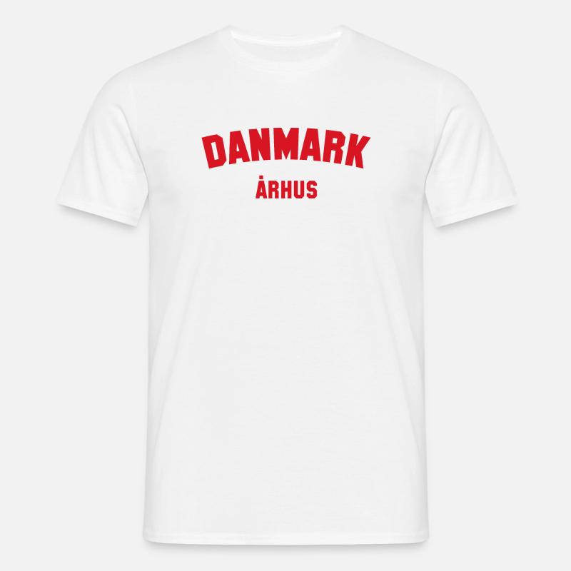 ARHUS Danmark Dänemark - Männer T-Shirt - Weiß