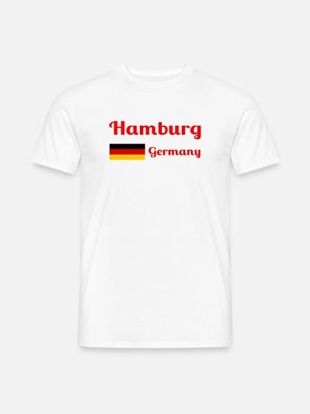 Hamburg Germany- Stylish prints - Men's T-Shirt - white