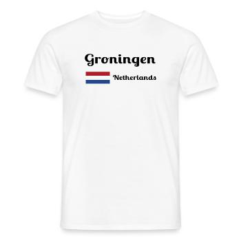 Groningen Niederlande - Stilvolle Drucke - Männer T-Shirt - Weiß - Vorne - AI Model Male 178 dark (178cm)
