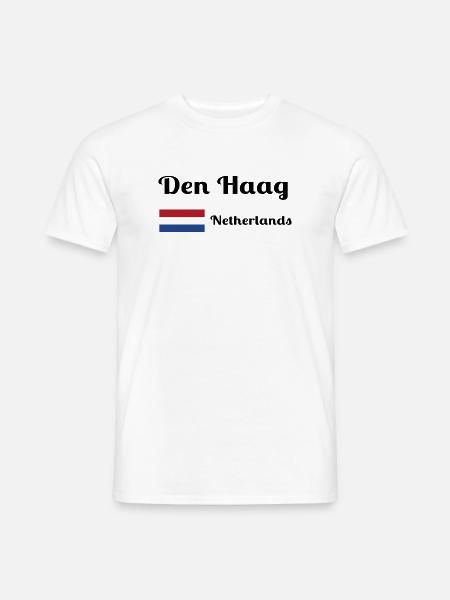 Den Den Haag Niederlande - Stilvolle Drucke - Männer T-Shirt - Weiß