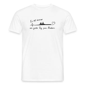 Ruder Spruch-Es ist immer ein guter Tag zum rudern - Männer T-Shirt - Weiß - Vorne - AI Model Male 178 dark (178cm)