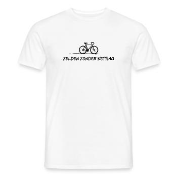 zelden zonder ketting cycling gift - Men's T-Shirt - white - Front - AI Model Male 178 dark (178cm)